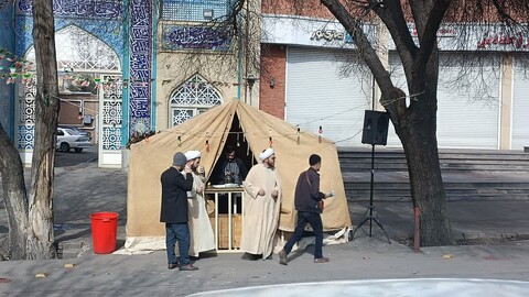 تصاویر/ ایستگاه صلواتی موکب مدرسه علمیه ولیعصر(ع)تبریز