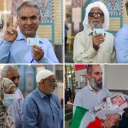 فیلم| صف مردم در مسجد قدس بندرعباس برای شرکت در انتخابات
