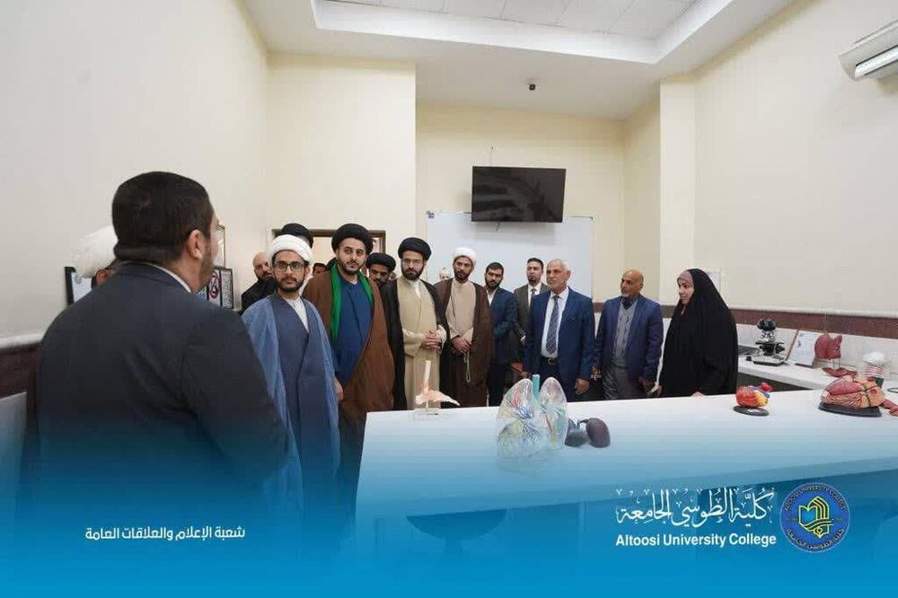 دیدار گروه بین الملل حوزه علمیه مشکات قم با مسئولان دانشگاه الطوسی نجف