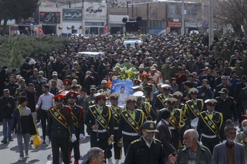 تصاویر/ مراسم تشییع شهید علیرضا موذن در بیرجند