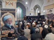 تصاویر/ مراسم بزرگداشت مرحوم آیت الله امامی کاشانی در مسجد میر عماد کاشان