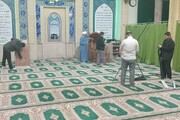 فیلم| غبارروبی مسجد امام حسین(ع) کامیاران به مناسبت ماه مبارک رمضان
