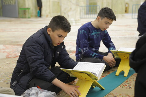 تصاویر / برگزاری مجلس جزء خوانی قرآن در مسجد اعظم قم
