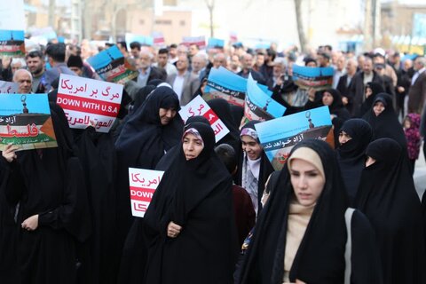 تصاویر/ راهپیمایی مردم ارومیه در حمایت از مردم فلسطین