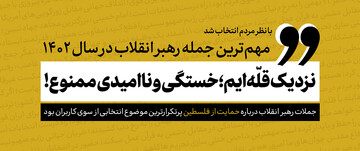 جمله منتخب سال ۱۴۰۲ رهبر انقلاب از نظر کاربران انتخاب شد