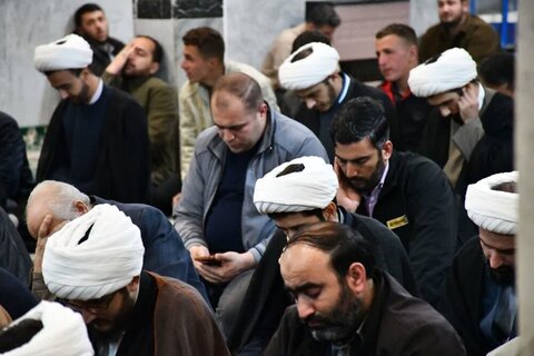بالصور/ مراسيم قراءة المناجاة والدعاء في مسجد الملا أحمد بمدينة خوي
