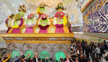 تصاویر/ گل آرایی حرم حضرت سید الشهدا (ع) در آستانه ولادت امام حسن مجتبی (ع)