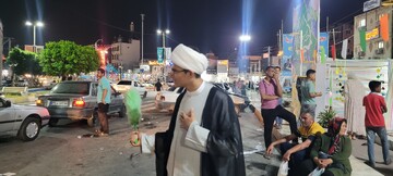 تصاویر/ ایستگاه صلواتی ولادت امام حسن مجتبی (ع) شهرستان میناب