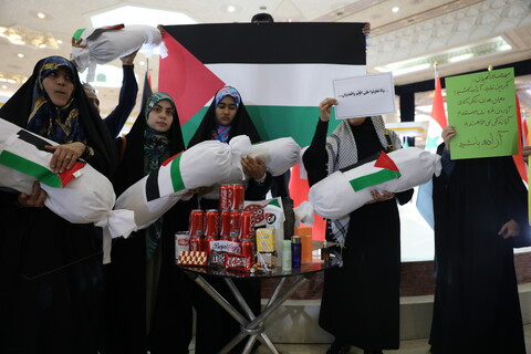 تصاویر/ حمایت از مردم مظلوم فلسطین در نمایشگاه بین‌المللی قرآن کریم