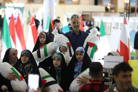 تصاویر/ حمایت از مردم مظلوم فلسطین در نمایشگاه بین‌المللی قرآن کریم