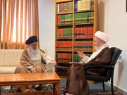 دیدار آیات حسینی بوشهری و خاتمی با آیت الله  العظمی سبحانی+ تصاویر