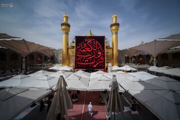 تصاویر/ سیاهپوش شدن صحن و سرای حرم حضرت امیر مؤمنان (ع) در آستانه شهادت ایشان