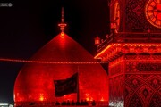 नजफ अशरफ, में हरम ए इमाम अली अ.स. पर काला परचम लगाया गया/फोटों