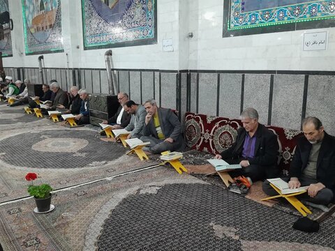 تصاویر/ مراسم جمع خوانی در مسجد  فاطمه الزهرا قمسال شهرستان خوی