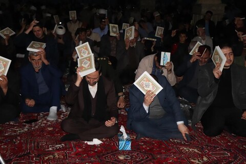 تصاویر | مراسم احیا شب بیست و یکم ماه رمضان در مسجد جامع بناب