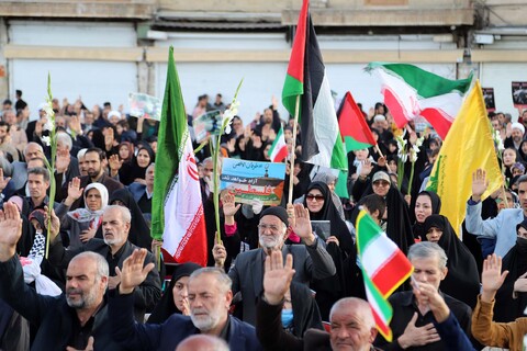تصاویر / تجمع مردم همدان در محکومیت جنایات رژیم صهیونیستی