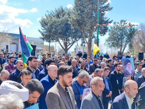 تجمع اعتراضی مردم تویسرکان به اقدام تروریستی رژیم صهیونیستی