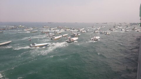 تصاویر/ رژه شناورهای مردمی در حمایت از قدس شریف