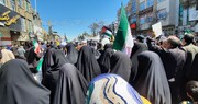 کلیپ|  حضور پر شور طلاب و اساتید مدرسه علمیه الزهرا سلام الله علیها اراک در راهپیمایی روز جهانی قدس
