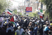 تصاویر/ شکوه حضور مردم انقلابی قم در حمایت از مردم فلسطین-۶