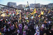 اجتماع ۳۰ هزار نفری نوجوانان آرمانی لشکر قدس در میدان انقلاب