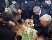 فیلم | خاکسپاری شهیدان سرسنگی و حسن نژاد در گلزار شهدای یزد