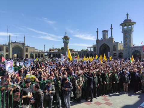 تصاویری از آغاز مراسم راهپیمایی روز قدس در قم