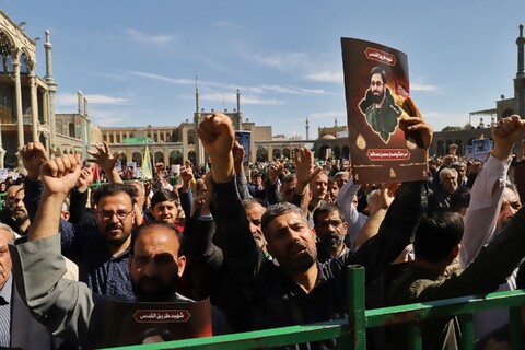 تصاویر/ شکوه حضور مردم انقلابی قم در حمایت از مردم فلسطین-۴