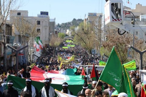 تصاویر/ راهپیمایی باشکوه مردم سنندج در روز جهانی قدس