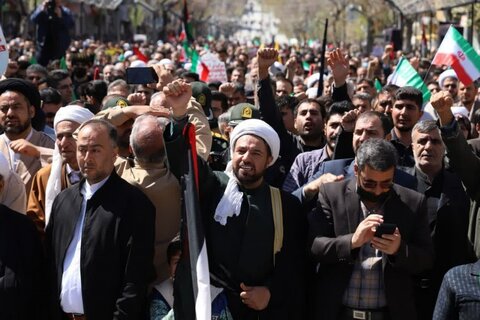 تصاویر/ راهپیمایی باشکوه مردم سنندج در روز جهانی قدس