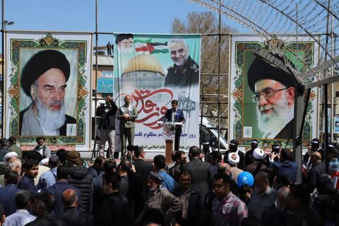 تصاویر/ راهپیمایی باشکوه مردم سنندج در روز جهانی قدس