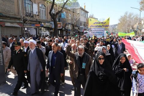 تصاویر/ راهپیمایی باشکوه مردم سنندج در روز جهانی قدس