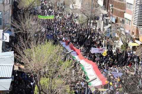 تصاویر/ راهپیمایی باشکوه مردم سنندج در روز جهانی قدس