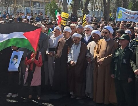 تصاویر/ برگزاری راهپیمایی روز جهانی قدس در شهرستان کامیاران