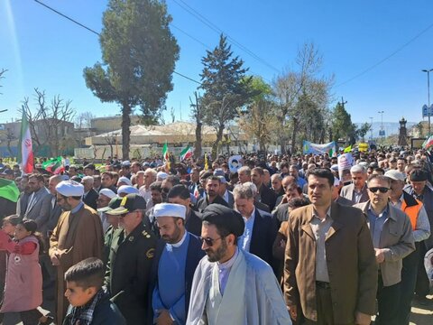 تصاویر/ برگزاری راهپیمایی روز جهانی قدس در شهرستان کامیاران