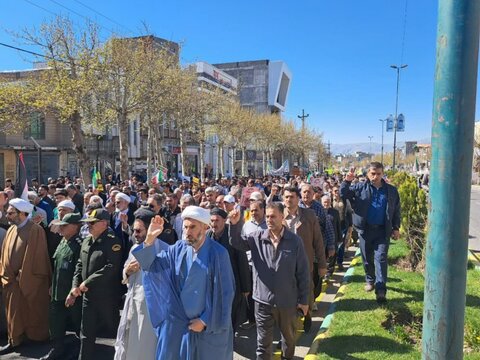 تصاویر/ برگزاری راهپیمایی روز جهانی قدس در شهرستان کامیاران