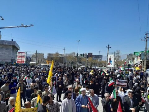 تصاویر/ برگزاری راهپیمایی روز جهانی قدس در شهرستان کامیاران