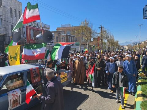 تصاویر/ برگزاری راهپیمایی روز جهانی قدس در شهرستان کامیاران