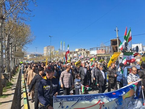 تصاویر/ برگزاری راهپیمایی روز جهانی قدس در شهرستان کامیاران