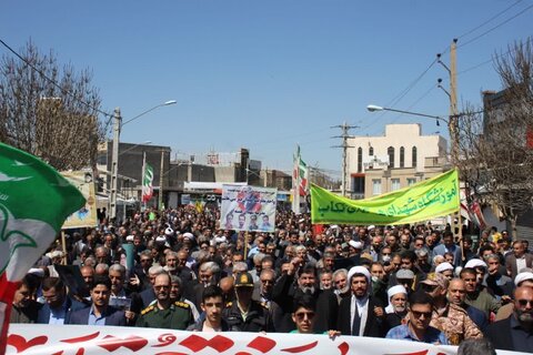 تصاویر/  راهپیمایی روز جهانی قدس در شهر تکاب