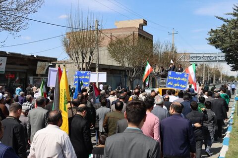 تصاویر/ راهپیمایی روز جهانی قدس در شهرستان نقده