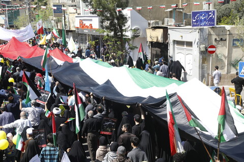 شکوه حضور مردم انقلابی قم در حمایت از مردم فلسطین-۵