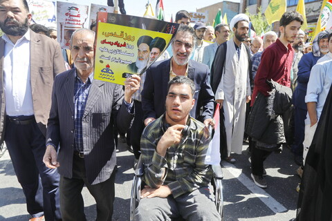شکوه حضور مردم انقلابی قم در حمایت از مردم فلسطین-۵