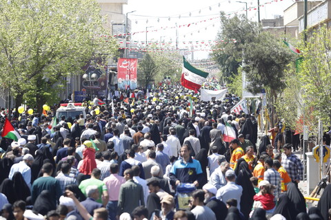 شکوه حضور مردم انقلابی قم در حمایت از مردم فلسطین-۶