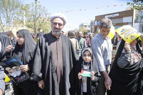 حضور علما و روحانیون در راهپیمایی روز جهانی قدس در قم