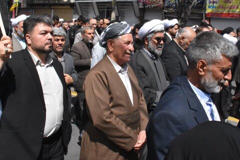 تصاویر/ حضور روحانیت اهل سنت ارومیه در راهپیمایی روز جهانی قدس