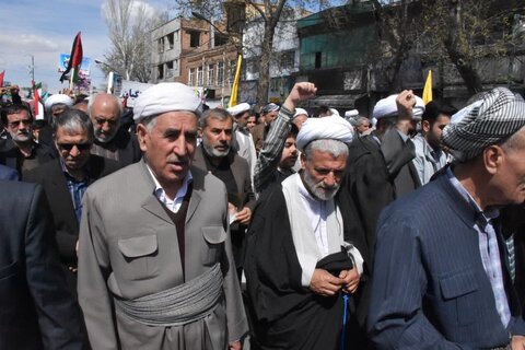 تصاویر/ حضور روحانیت اهل سنت ارومیه در راهپیمایی روز جهانی قدس