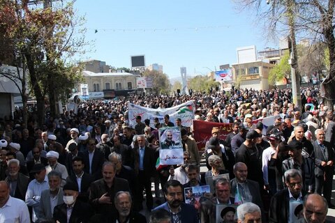 تصاویر/ نماینده ولی‌فقیه در استان کرمانشاه در راهپیمایی «روز جهانی قدس»