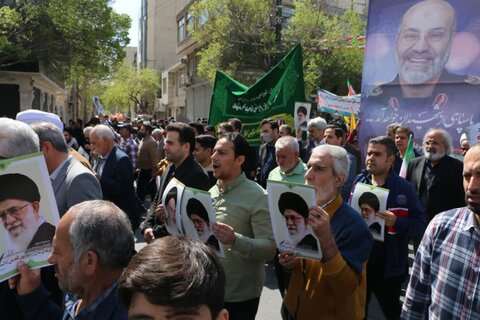 تصاویر/ شکوه حضور مردم مشهد مقدس در راهپیمائی روز قدس