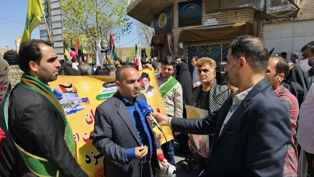 حضور منسجم جامعه مداحان یزد در راهپیمایی روز قدس+ عکس و فیلم